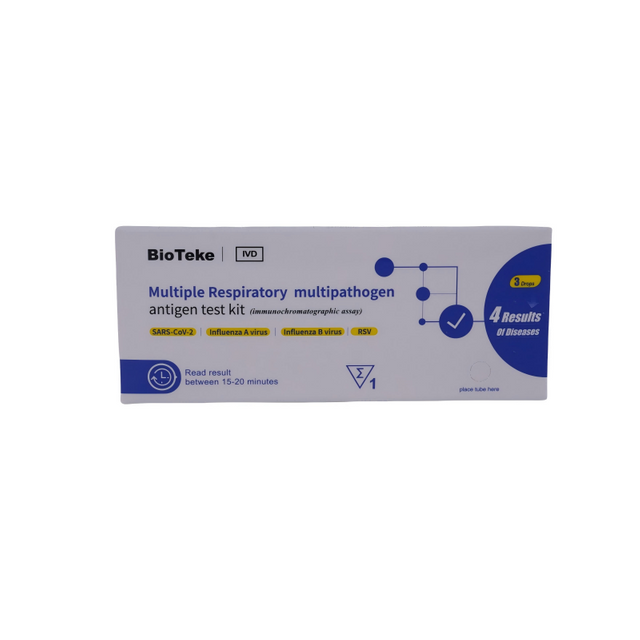 Bioteke 4 в 1 Covid-19, грип A+B, RSV Antigen Rast Test Kit
