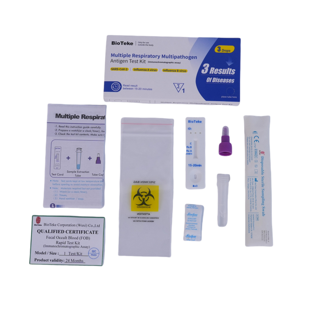 Bioteke 3 в 1 ковистий грип A+B antigen Rapid Test Kit