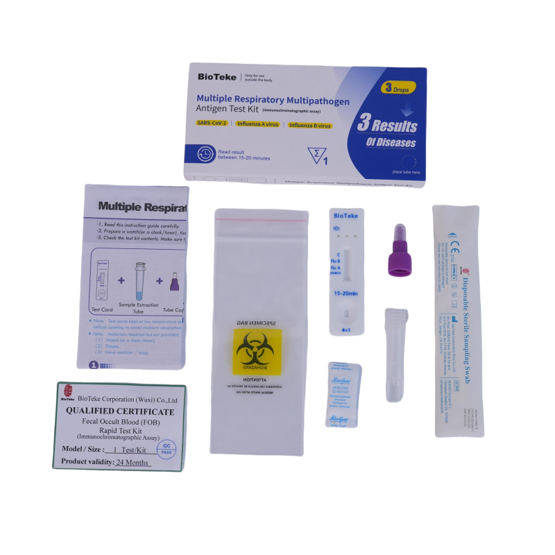Bioteke 3 в 1 ковистий грип A+B antigen Rapid Test Kit