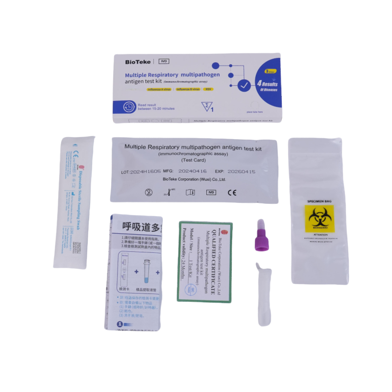 Bioteke 4 в 1 Covid-19, грип A+B, RSV Antigen Rast Test Kit